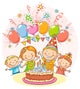 Happy Kids Birthday Party Wall Decal