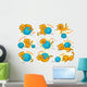 Prepositions Place Colorful Cartoon Wall Stickers Wall Decal