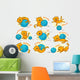 Prepositions Place Colorful Cartoon Wall Stickers Wall Decal