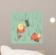 Cartoon Vector Concept Fishing Wall Decal Design 2