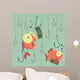 Cartoon Vector Concept Fishing Wall Decal Design 2