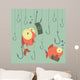 Cartoon Vector Concept Fishing Wall Decal Design 2
