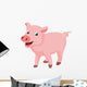Cute Pig Cartoon Wall Decal