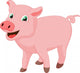 Cute Pig Cartoon Wall Decal