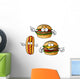 Hamburger Cheeseburger and Hot Wall Stickers Wall Decal