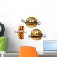 Hamburger Cheeseburger and Hot Wall Stickers Wall Decal