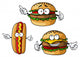 Hamburger Cheeseburger and Hot Wall Stickers Wall Decal