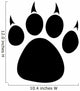 Tiger Paw Footprint Wall Decal