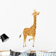 Cute Giraffe Cartoon Wall Decal
