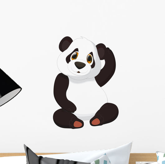 Cute Panda Cartoon Wall Decal