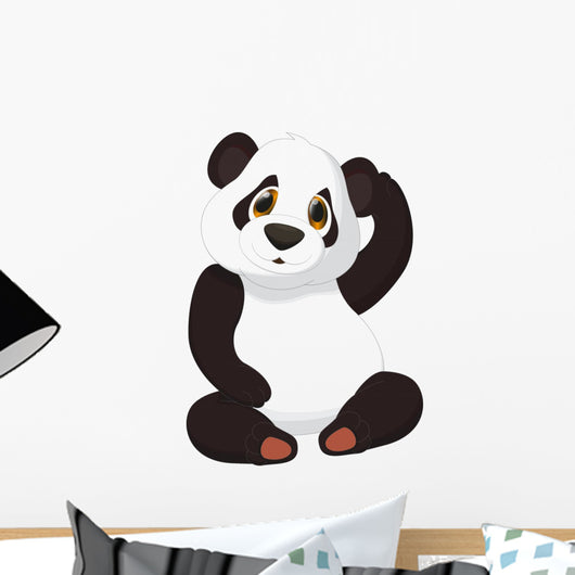 Cute Panda Cartoon Wall Decal