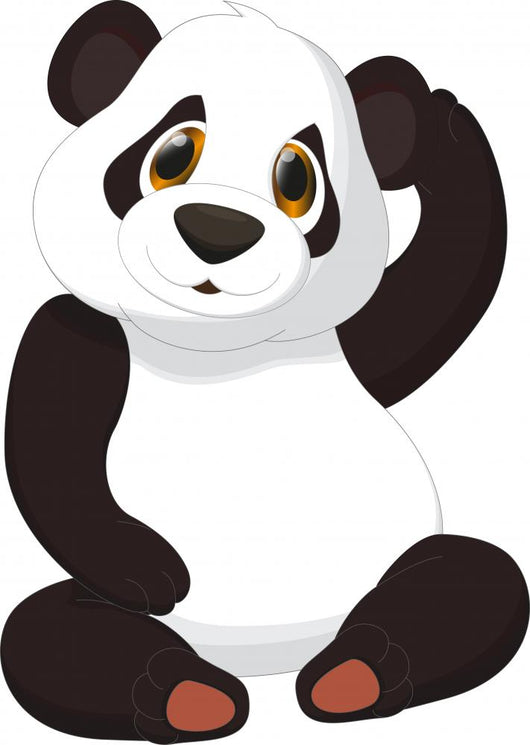Cute Panda Cartoon Wall Decal
