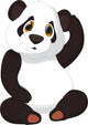Cute Panda Cartoon Wall Decal