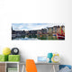 French Honfleur Port-town Wall Decal Panoramic Wall Decal