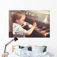 Young Boy Painting Piano Wall Decal