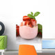 Yogurt Strawberry Wall Decal