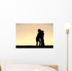 Silhouette Two Young Children Wall Decal