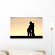 Silhouette Two Young Children Wall Decal