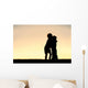Silhouette Two Young Children Wall Decal
