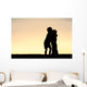 Silhouette Two Young Children Wall Decal