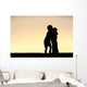 Silhouette Two Young Children Wall Decal