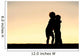 Silhouette Two Young Children Wall Decal