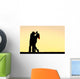 Silhouette Happy Young Couple Wall Decal Design 2