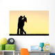 Silhouette Happy Young Couple Wall Decal Design 2