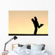 Silhouette Happy Young Couple Wall Decal Design 1
