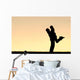Silhouette Happy Young Couple Wall Decal Design 1