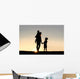 Silhouette Mother and Young Wall Decal