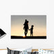 Silhouette Mother and Young Wall Decal