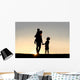 Silhouette Mother and Young Wall Decal