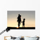 Silhouette Mother and Young Wall Decal