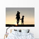Silhouette Mother and Young Wall Decal