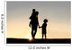 Silhouette Mother and Young Wall Decal