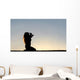 Silhouette Woman Kneeling Prayer Wall Decal Design 2