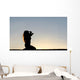 Silhouette Woman Kneeling Prayer Wall Decal Design 2
