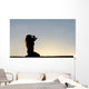 Silhouette Woman Kneeling Prayer Wall Decal Design 2