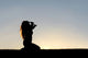 Silhouette Woman Kneeling Prayer Wall Decal Design 2