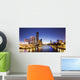 Panorama Downtown Melbourne Night Wall Decal