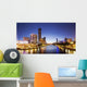 Panorama Downtown Melbourne Night Wall Decal