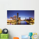 Panorama Downtown Melbourne Night Wall Decal