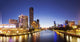 Panorama Downtown Melbourne Night Wall Decal