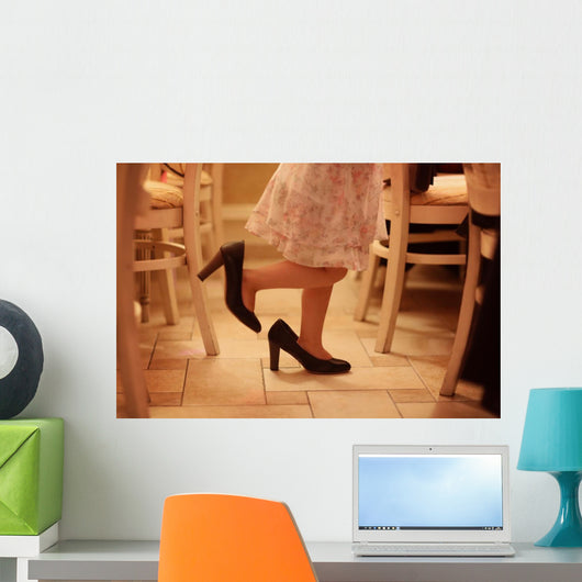 Legs Girl Playing with Wall Decal