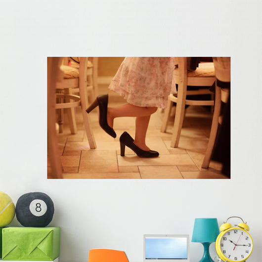 Legs Girl Playing with Wall Decal