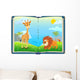Book about Jungle Animals Wall Decal
