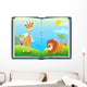 Book about Jungle Animals Wall Decal
