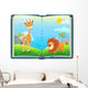 Book about Jungle Animals Wall Decal