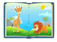 Book about Jungle Animals Wall Decal